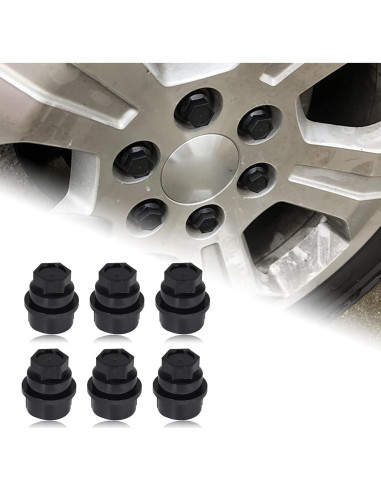 Cubiertas de Tuercas de Rueda Panwarmoll 24 Piezas M27 Hex 22mm