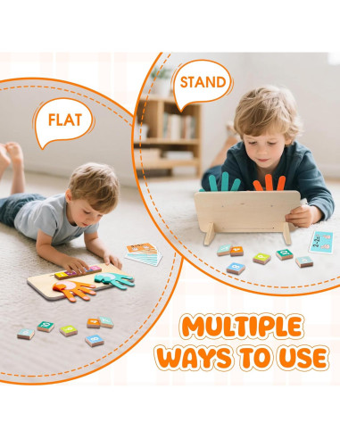 Juguete de Aprendizaje Montessori de Números de Madera - 13 Bloques