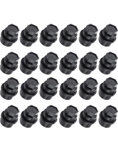 Cubiertas de Tuercas de Rueda Panwarmoll 24 Piezas M27 Hex 22mm