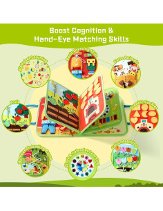 Tablero Ocupado Montessori POIKSHARK 30+ Actividades 3-6 Años 2