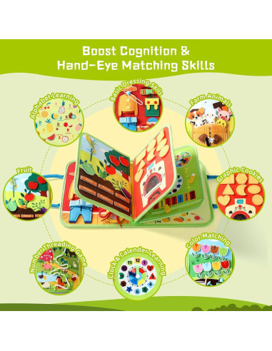 Tablero Ocupado Montessori POIKSHARK 30+ Actividades 3-6 Años