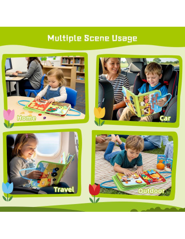 Tablero Ocupado Montessori POIKSHARK 30+ Actividades 3-6 Años