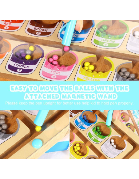 Rompecabezas Magnético de Madera YSYONM 23x15.5 cm 85 Bolas