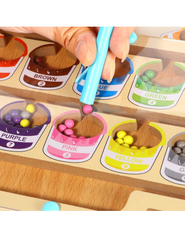 Rompecabezas Magnético de Madera YSYONM 23x15.5 cm 85 Bolas