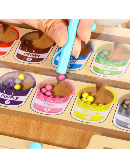 Rompecabezas Magnético de Madera YSYONM 23x15.5 cm 85 Bolas