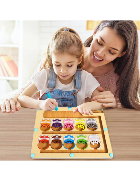 Rompecabezas Magnético de Madera YSYONM 23x15.5 cm 85 Bolas