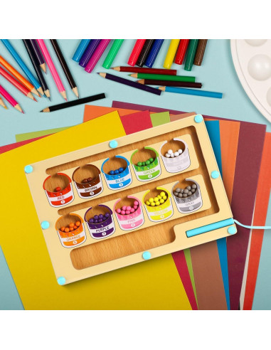 Rompecabezas Magnético de Madera YSYONM 23x15.5 cm 85 Bolas