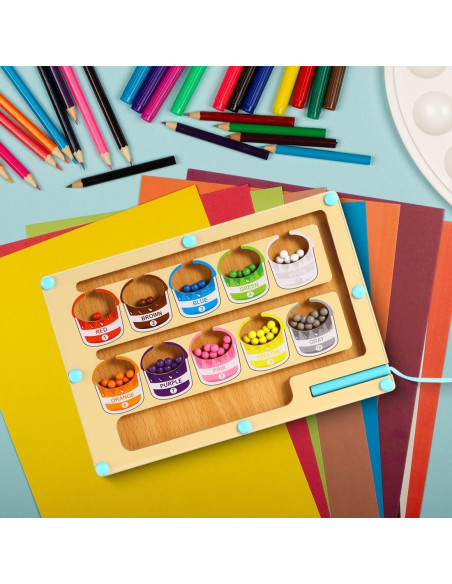 Rompecabezas Magnético de Madera YSYONM 23x15.5 cm 85 Bolas