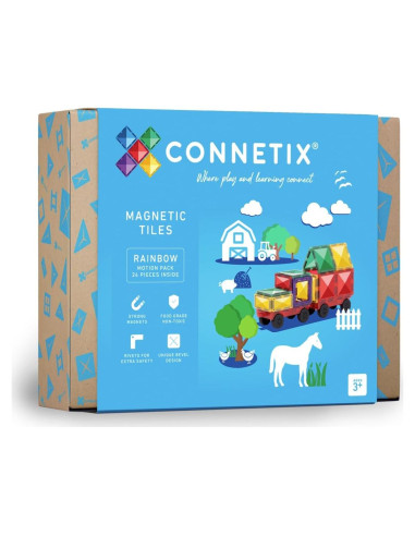 Paquete de Movimiento Arcoíris Connetix - 24 Piezas
