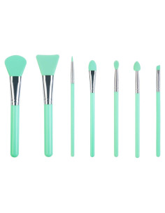 Kit de Brochas de Silicona Lormay 7 Piezas Verde Menta