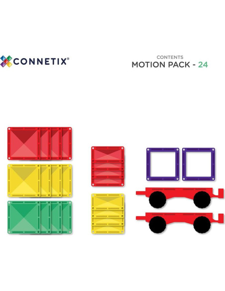 Paquete de Movimiento Arcoíris Connetix - 24 Piezas