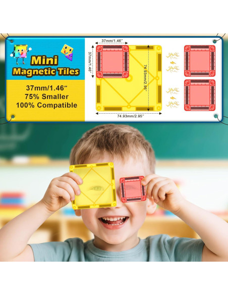Azulejos Magnéticos Mini Coodoo 34 Piezas 3.76 cm STEM