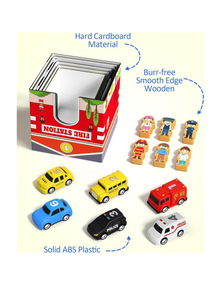 Bloques Apilables Montessori Coogam con Garajes de Coches - Juguete Educativo 2-4 Años