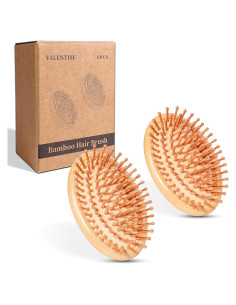 Cepillo de Pelo de Bambú VALENTISE Sin Mango - 2 Unidades