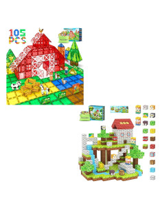 Azulejos Magnéticos de Animales de Granja 105PCS - Juguete Educativo