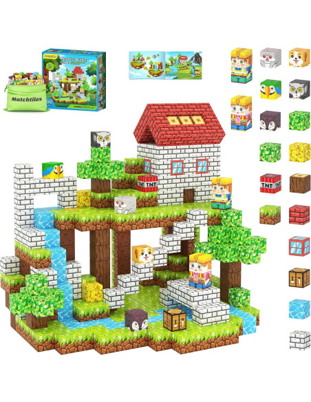Azulejos Magnéticos de Animales de Granja 105PCS - Juguete Educativo
