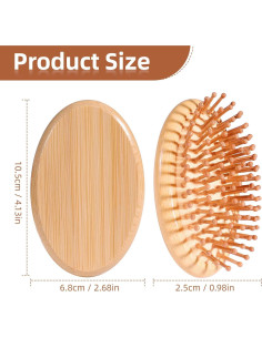 Cepillo de Pelo de Bambú VALENTISE Sin Mango - 2 Unidades 2