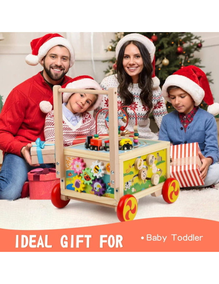 Cubo de Actividad de Madera 7 en 1 FOPNETS Juguete Educativo