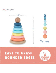 Juguete de Apilamiento de Anillos de Madera Play Platoon - Educativo 2