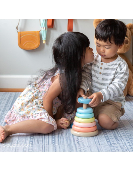 Juguete de Apilamiento de Anillos de Madera Play Platoon - Educativo