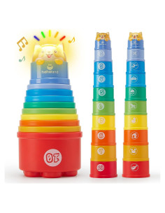Tazas Apilables Hahaland con Luz y Sonido para Bebés 10 Piezas