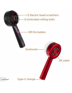 Masajeador eléctrico de cuero cabelludo Uniisuui SWN-02 2 en 1 2