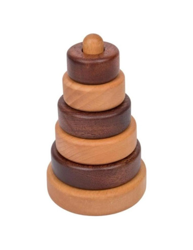 Anillos Apilables de Madera Montessori 6-36 Meses