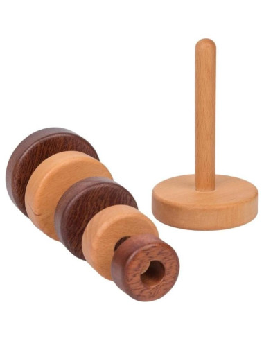 Anillos Apilables de Madera Montessori 6-36 Meses