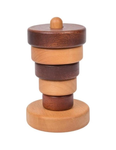 Anillos Apilables de Madera Montessori 6-36 Meses