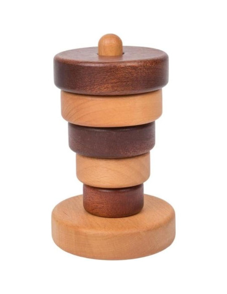 Anillos Apilables de Madera Montessori 6-36 Meses