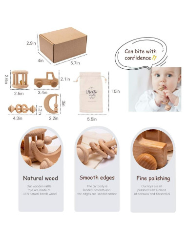 Sonajero de Madera Personalizable Vamos a Hacer 209g