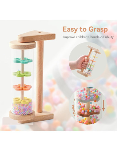 Palo de Lluvia Calmante de Madera MORDEDOR DE MADERA 15 cm