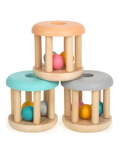 Juguetes Montessori DUCKBOXX XX Sonajeros de Madera 3 Piezas