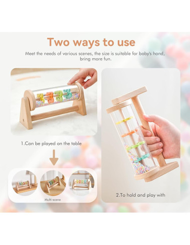 Palo de Lluvia Calmante de Madera MORDEDOR DE MADERA 15 cm