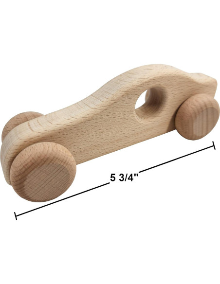 Coches de Madera Montessori - Paquete de 2 - 14.6 cm