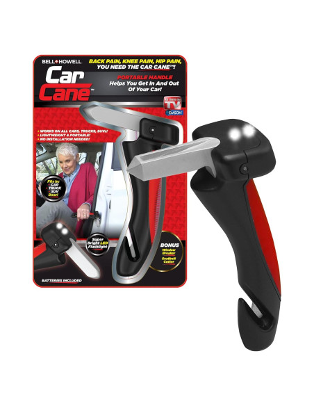 Asa de puerta Car Cane Emson con linterna LED y rompeventanas