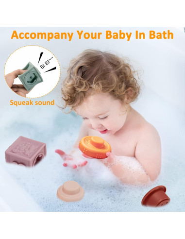 Juguetes Montessori Charniol 3 Set para Bebés - Bloques y Tazas Apilables