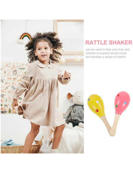 Maracas de Madera para Niños GALPADA 29.2 cm Juguete Musical