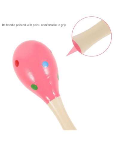 Maracas de Madera para Niños GALPADA 29.2 cm Juguete Musical