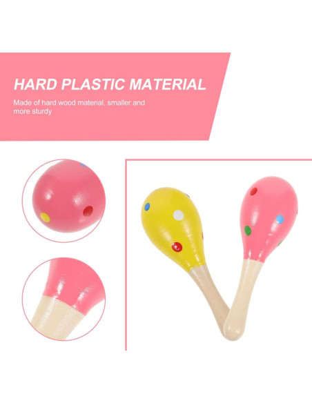 Maracas de Madera para Niños GALPADA 29.2 cm Juguete Musical