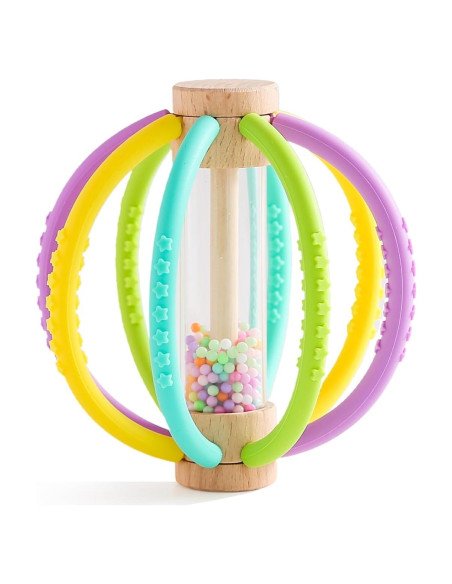 Sonajero de Silicona y Madera para Bebés - Yunhe Xinqiao