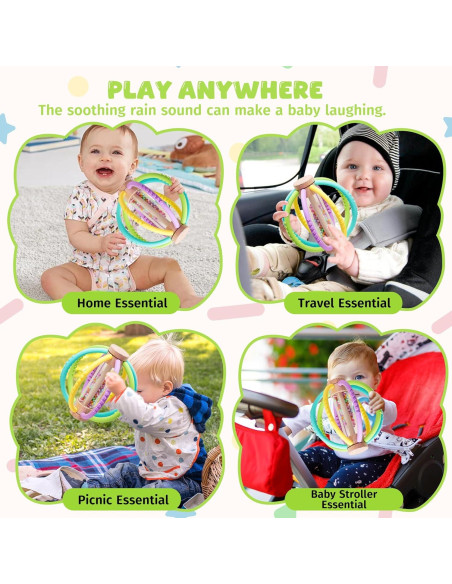 Sonajero de Silicona y Madera para Bebés - Yunhe Xinqiao