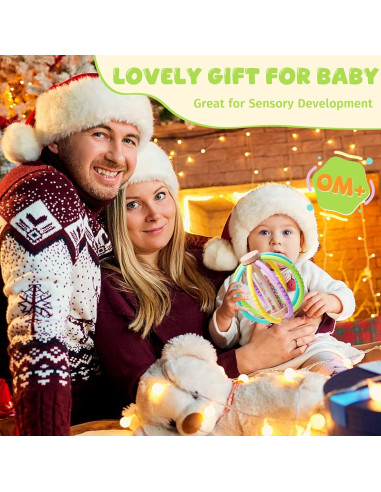 Sonajero de Silicona y Madera para Bebés - Yunhe Xinqiao