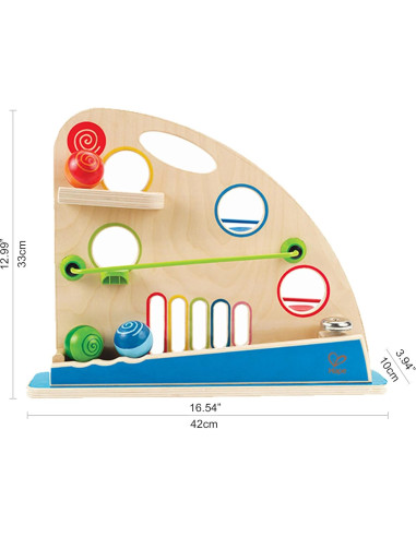 Juguete de Carreras de Canicas Hape Roller Derby - 42x10cm