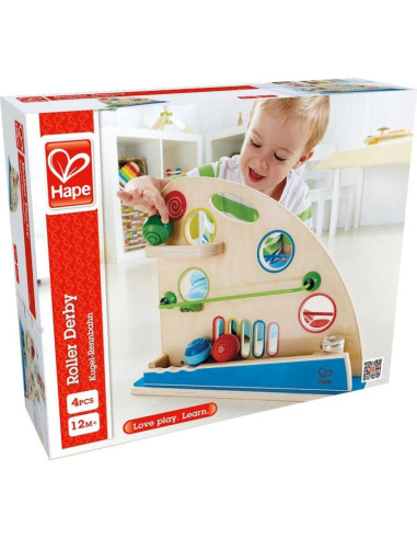 Juguete de Carreras de Canicas Hape Roller Derby - 42x10cm