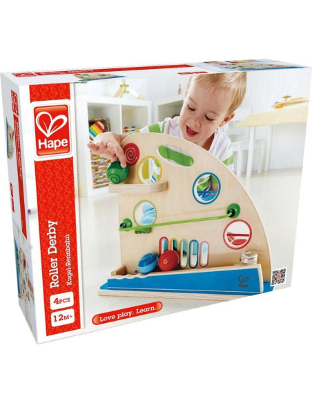 Juguete de Carreras de Canicas Hape Roller Derby - 42x10cm