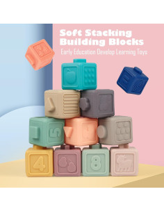 Juguetes Montessori 3 en 1 SHANTOU Bloques Suaves para Bebés 2