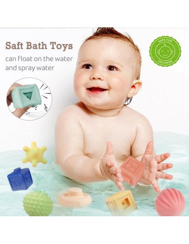 Juguetes Montessori 3 en 1 SHANTOU Bloques Suaves para Bebés