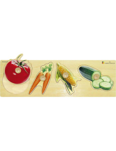 Rompecabezas de Madera Gigante Edushape Verduras 4 Piezas 2