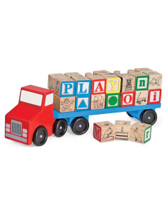 Bloques de Alfabeto en Camión de Madera Melissa & Doug
